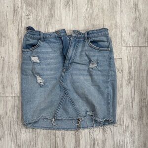 Art Class Denim Blue Mini Skirt